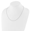 14K White Gold Adjustable 1.3mm D/C Wheat Chain 22 in - Birthstone Company