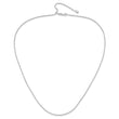 14K White Gold Adjustable 1.3mm D/C Wheat Chain