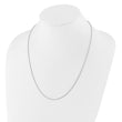 14K White Gold Adjustable 1.3mm D/C Wheat Chain 22 in - Birthstone Company