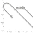 14K White Gold Adjustable 1.3mm D/C Wheat Chain 22 in - Birthstone Company