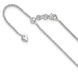 14K White Gold Adjustable 1.3mm D/C Wheat Chain 22 in - Birthstone Company