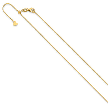 14K Adjustable .7mm Baby Box Chain