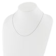14K White Gold Adjustable .7mm Baby Box Chain