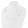 14K White Gold Adjustable .7mm Baby Box Chain
