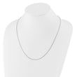 14K White Gold Adjustable 1.2mm Box Chain - Birthstone Company