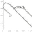 14K White Gold Adjustable 1.2mm Box Chain - Birthstone Company