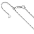 14K White Gold Adjustable 1.2mm Box Chain - Birthstone Company