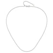 14K White Gold Adjustable 1.1mm Round Cable Chain