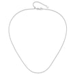 14K White Gold Adjustable 1.1mm Round Cable Chain - Birthstone Company