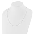 14K White Gold Adjustable 1.1mm Round Cable Chain - Birthstone Company