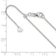 14K White Gold Adjustable 1.1mm Round Cable Chain - Birthstone Company