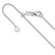 14K White Gold Adjustable 1.1mm Round Cable Chain - Birthstone Company