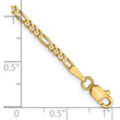14K 2.25mm Flat Figaro Chain