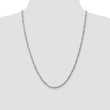 14K White Gold 3mm Flat Figaro Chain - Birthstone Company