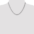 14K 4mm White Gold Flat Figaro Chain  Lobster Clasp - Birthstone Company
