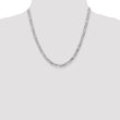 14K White Gold 5mm Flat Figaro Chain - Birthstone Company