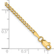 14K 2.2mm Flat Beveled Curb Chain