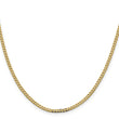 14K 2.3mm Flat Beveled Curb Chain