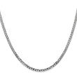 14K White Gold 2.9mm Flat Beveled Curb Chain