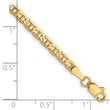 14K 3mm Concave Anchor Chain