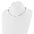 14K White 1.5mm D/C Neckwire Necklace 16 in - Birthstone Company