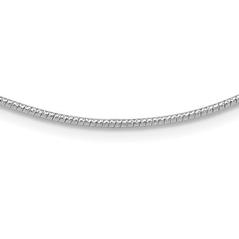 14K White 1.5mm D/C Neckwire Necklace