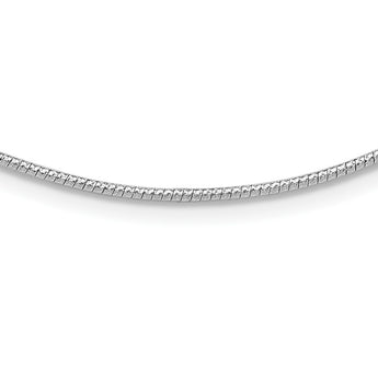14K White 1.5mm D/C Neckwire Necklace 16 in - Birthstone Company