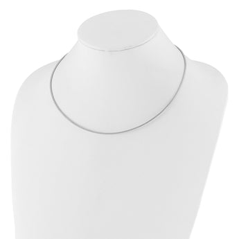 14K White 1.5mm D/C Neckwire Necklace 18 in - Birthstone Company