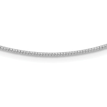 14K White 1.5mm D/C Neckwire Necklace 18 in - Birthstone Company