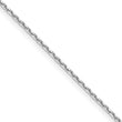 14K White Gold 1.05mm D/C Cable Chain