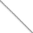 14K White Gold 1.4mm D/C Cable Chain