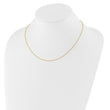 14k Yellow Gold 1.25mm Round Cable 1in+1in Adjustable Chain