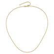 14k Yellow Gold 1.25mm Round Cable 1in+1in Adjustable Chain