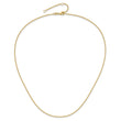 14k 1.4mm Round Cable 1in+1in Adjustable Chain