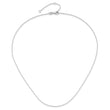 14k White Gold 1.1mm D/C Cable 1in+1in Adjustable Chain