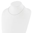 14K White Gold .8mm Baby Spiga (Wheat) 1in+1in Adjustable Chain
