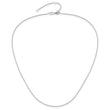 14K White Gold .8mm Baby Spiga (Wheat) 1in+1in Adjustable Chain