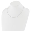 14K White Gold .8mm Baby Spiga (Wheat) 1in+1in Adjustable Chain