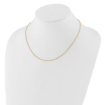 14K 1mm Spiga (Wheat) 1in+1in Adjustable Chain