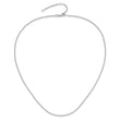 14k White Gold 1.5mm D/C Loose Rope 1in+1in Adjustable Chain