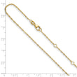 14K 1.25mm Singapore 1in+1in Adjustable Chain