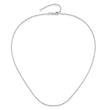 14K White Gold  1.25mm Singapore 1in+1in Adjustable Chain
