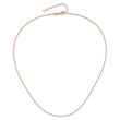 14k Rose Gold 1.25mm Round Cable 1in+1in Adjustable Chain
