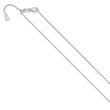 14K White Gold Adjustable .95mm Sparkle Singapore Chain