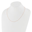14K Rose Gold Adjustable  1mm D/C Cable Chain