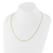 14K Adjustable 1.35mm  Round Box Chain