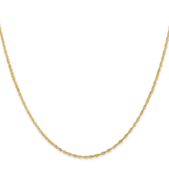 14K 1mm Singapore with Lobster Clasp Chain