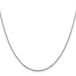 14K White Gold 1.7mm Flat Cable Chain