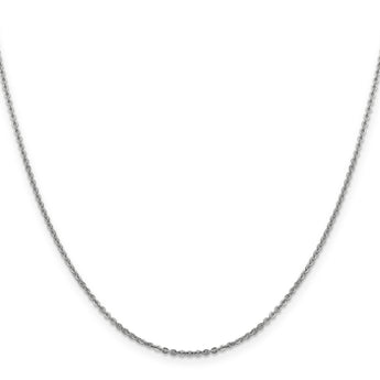 14K White Gold 1.7mm Flat Cable Chain