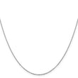 14K White Gold 1.1mm Flat Cable Chain